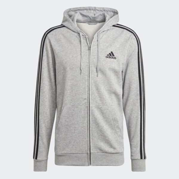 Felpa_con_cappuccio_Essentials_French_Terry_3-Stripes_Full-Zip_Grigio_GK9034_01_laydown