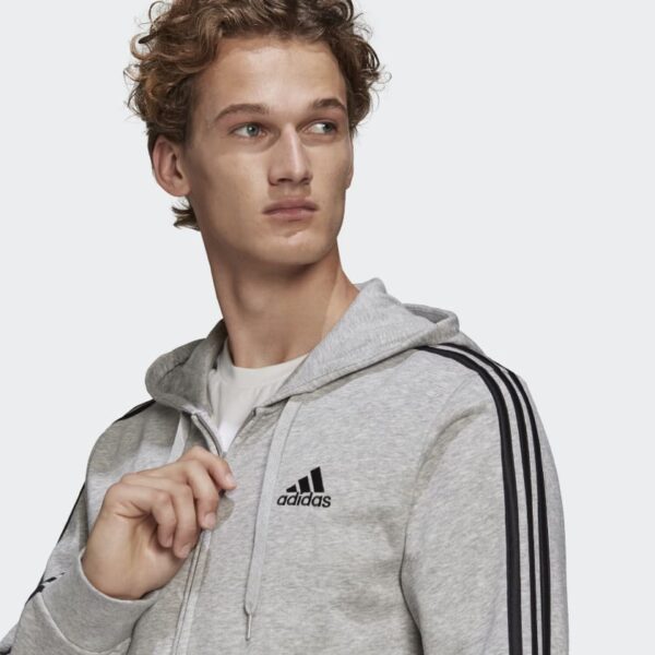 Felpa_con_cappuccio_Essentials_French_Terry_3-Stripes_Full-Zip_Grigio_GK9034_41_detail