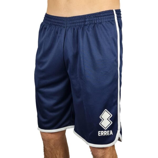 Errea Republic Pantaloncini Sport Uomo Ragazzo Essential SS21 Man Vertical Logo Basket Bermuda Shorts Blu 1