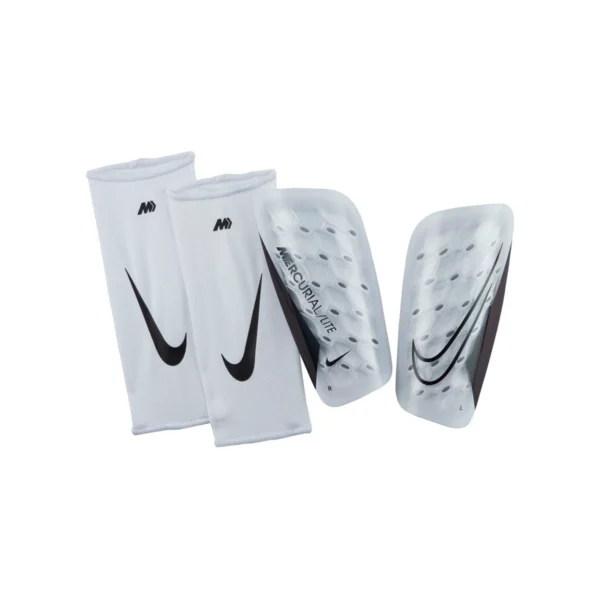 espinillera nike mercurial lite 2022 white black 0