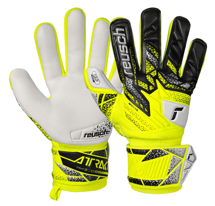 REUSCH GUANTI PORTIERE ATTRAKT GRIP JUNIOR - SAFE/YELL/SILVER