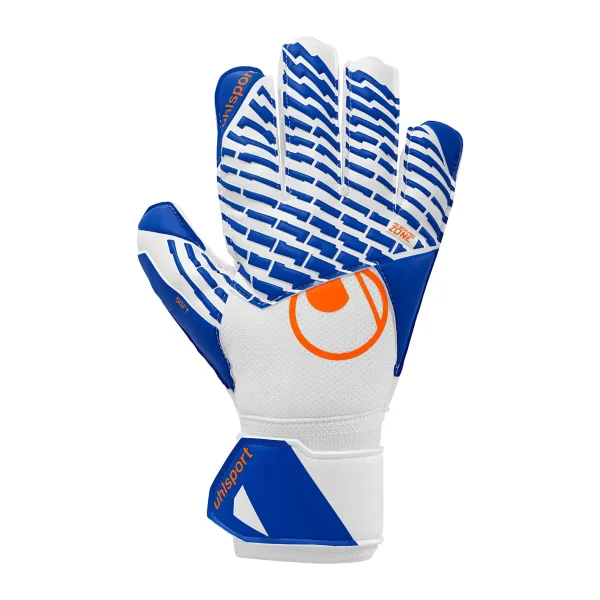 UHLSPORT GUANTI PORTIERE FM SOFT ADVANCED JR WHITE/ROYAL/FLUO ORANGE